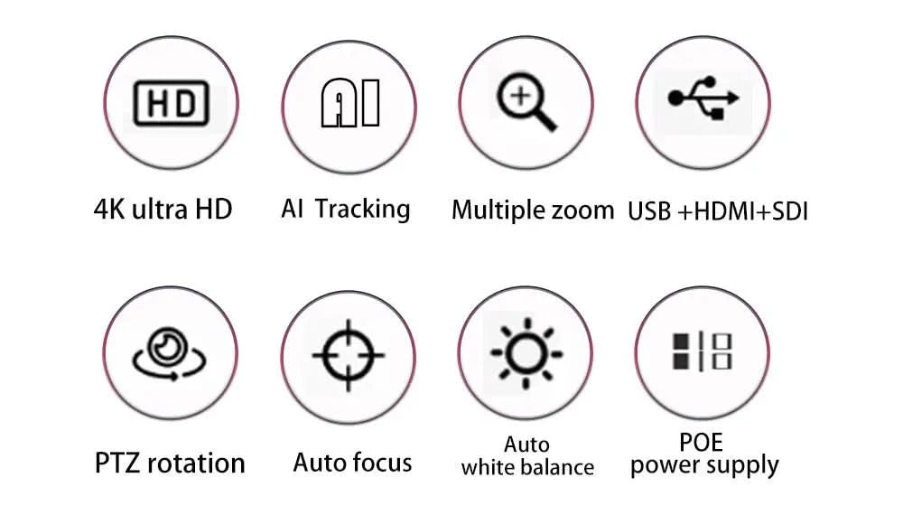 4K PTZ-Kamera mit 10x 20x Zoom, HDMI, SDI, LAN, USB, NDI, POE, 60FPS, 30FPS Videokonferenzkamera zur Unterstützung von Live-Übertragungen in Kirchen