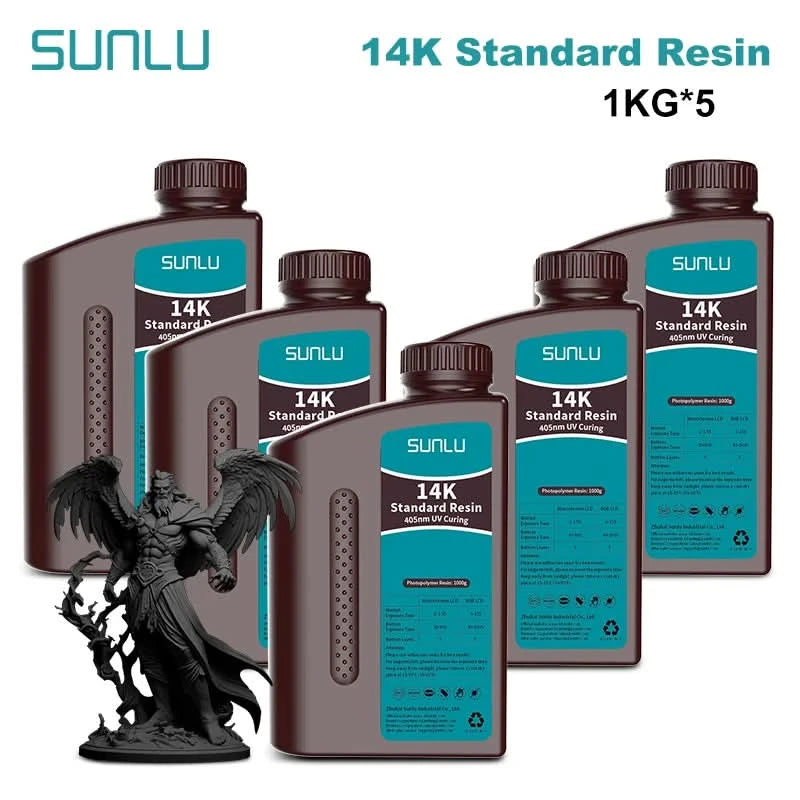 SUNLU 5KG Standard Plus/14K Standard Harz 1KG/Flasche 405nm schnellhärtendes UV-Photopolymerharz für LCD 3D-Druckermaterial