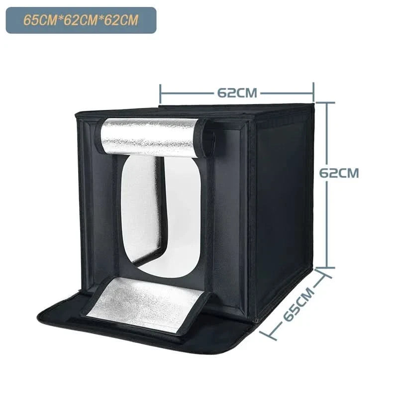 Fotolichtstudio Softboxen Tragbar Faltbar Dimmbar Fotografie Tisch Shooting Zelt Kit mit 3 Stück Hintergrundplatten
