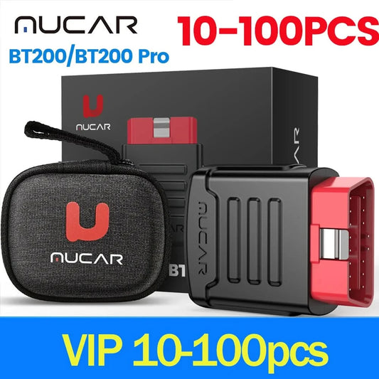 10pcs-100pcs MUCAR BT200/BT200 Pro OBD2 Diagnostic Tool Full System Diagnosis for all cars lifetime free, 15 reset service