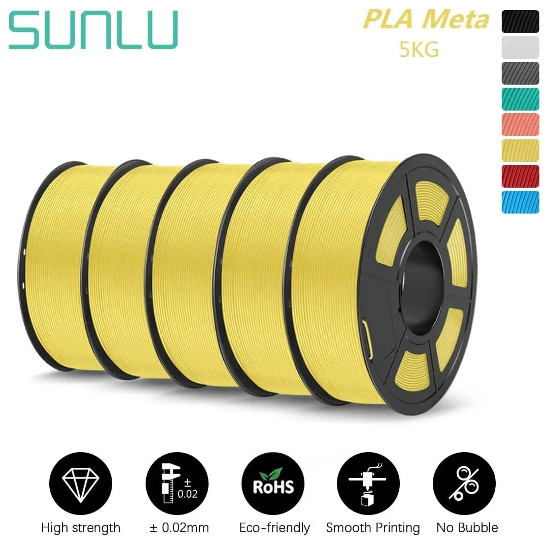 SUNLU 5KG 3D Filament High Speed PLA/PLA META/APLA/PLA MATTE 1.75mm 5Roll 1KG 3D Printer Filament for 3D Printer