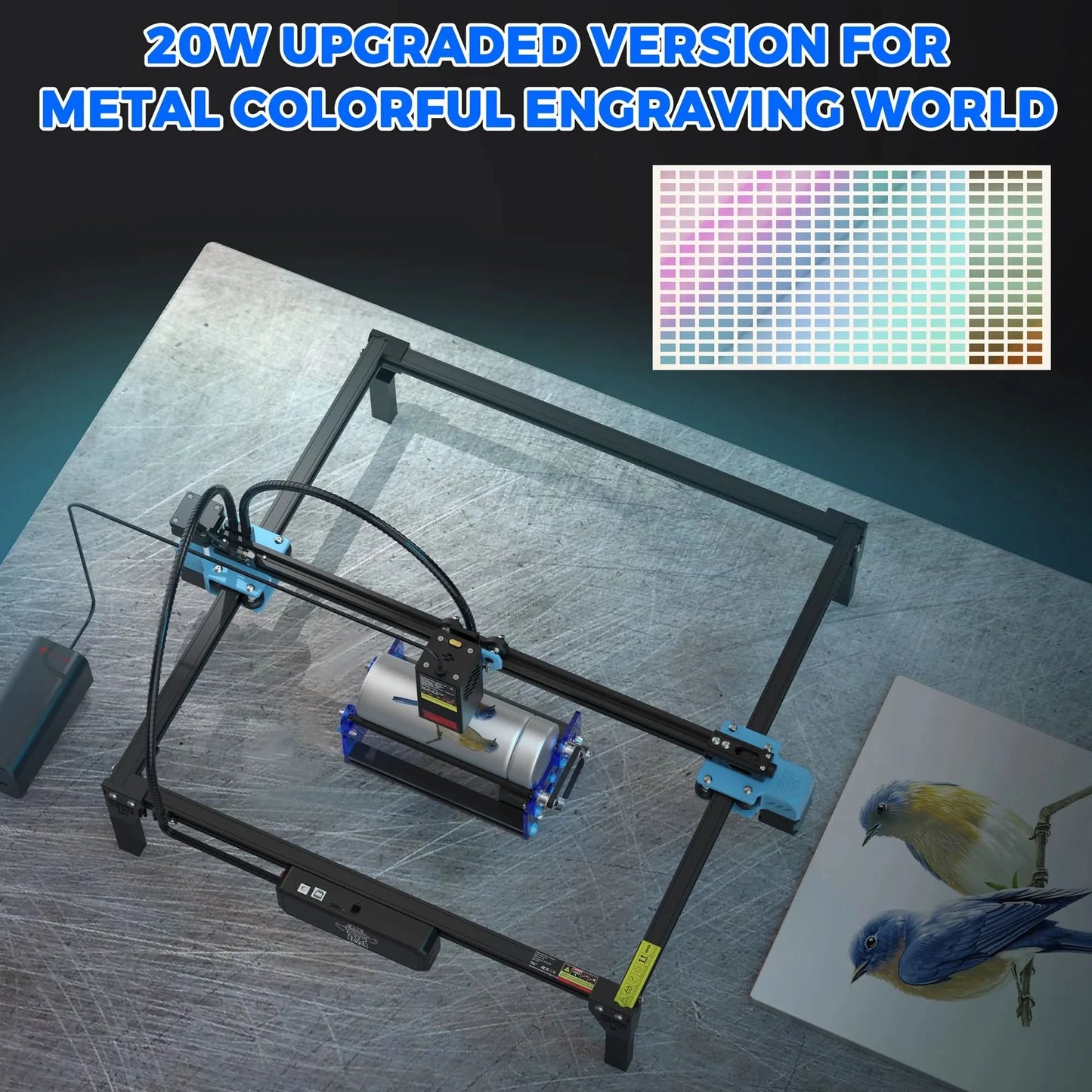 TwoTrees 130W CNC-Lasergravurmaschine TTS-20 PRO APP WLAN-Steuerung Glas Metall Lasergravierer Holz Lederschneidemaschine