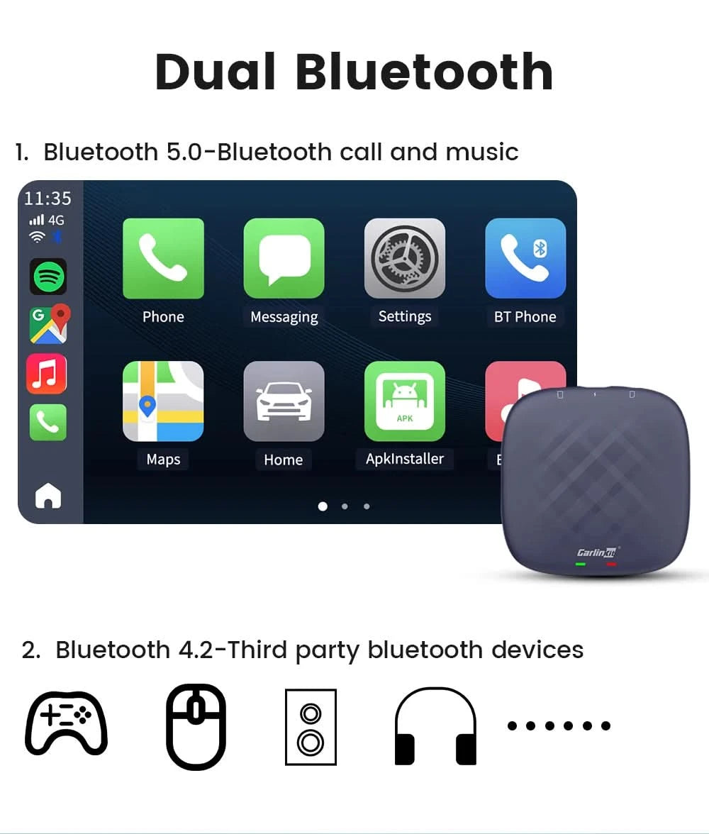 CarlinKit CarPlay Ai Box Android 13 Plus or Android 11 Smart Car Box Android Auto Wireless CarPlay 4GLTE for Audi Mazda VW Haval
