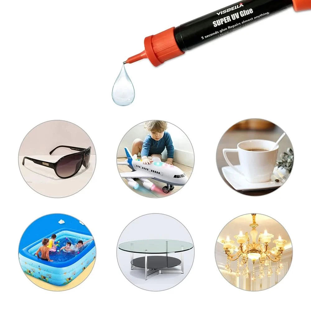 UV-Kleber Super Bonding Schweißkleber-Set UV-härtender Kleber 5 Sekunden Fix Klebstoff Dichtmittel Klebe- & Schweißkleber-Set
