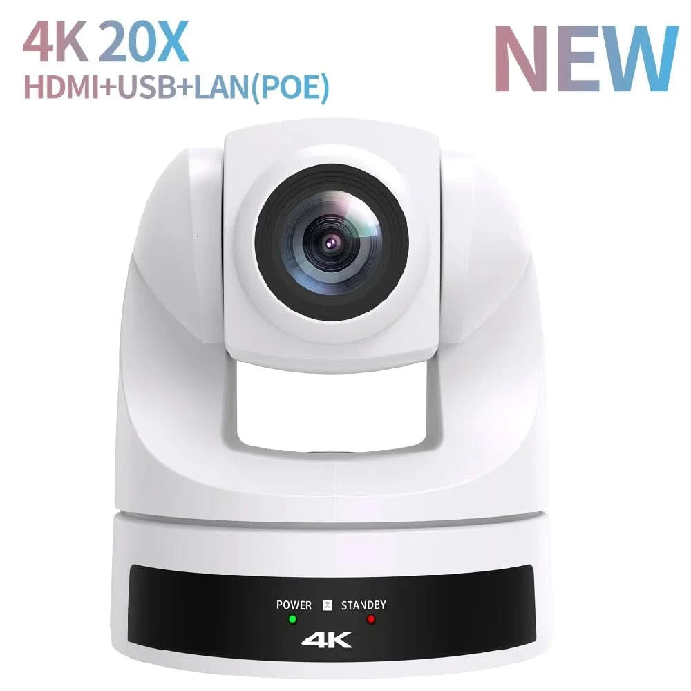 Runpu 4K30fps 20X Optical Zoom AI-Tracking Ptz NDI Camera HDMI LAN POE Live Streaming Broadcast Video Conference System Camera