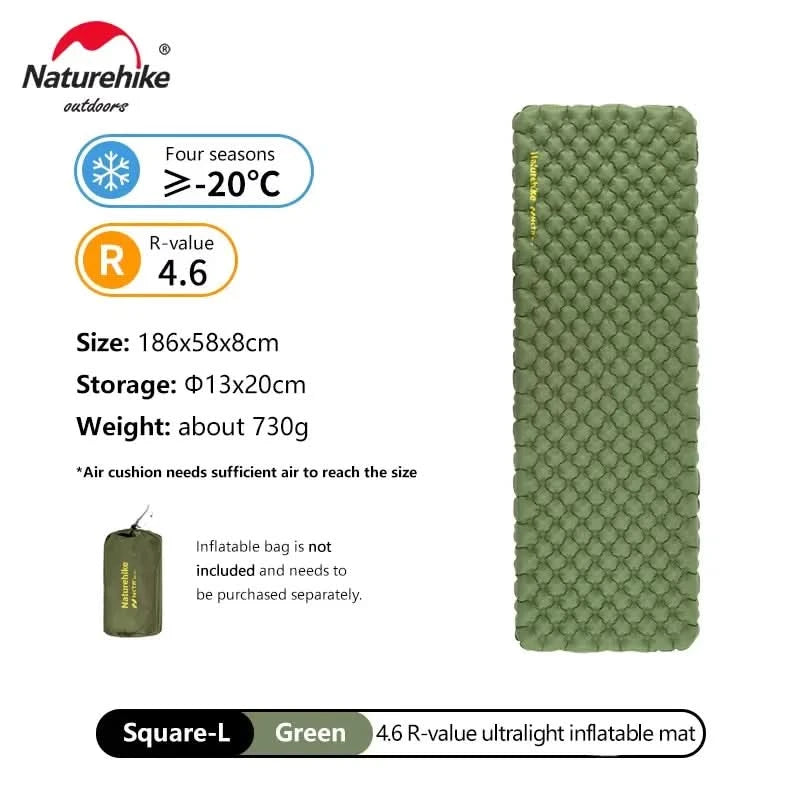 Naturehike Inflatable Mattress R 5.8 Outdoor Portable Foldable Tent Sleeping Single Pad Ultralight Hiking Travel Camping Mat