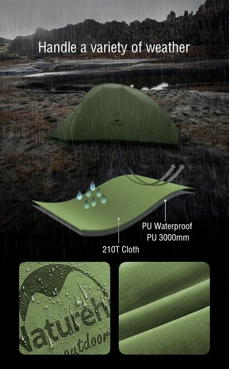 Naturehike Brazil Cloud Up 1-2-3P Camping Rucksack Outdoor Ultraleicht Wasserdichtes Zelt Camping Strandzelt