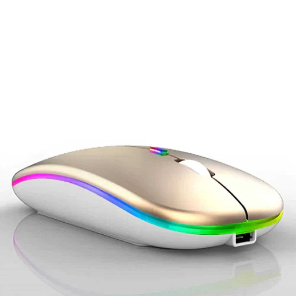 Kabellose Maus mit wiederaufladbarem Akku, 2,4 GHz, RGB-LED, Home Office