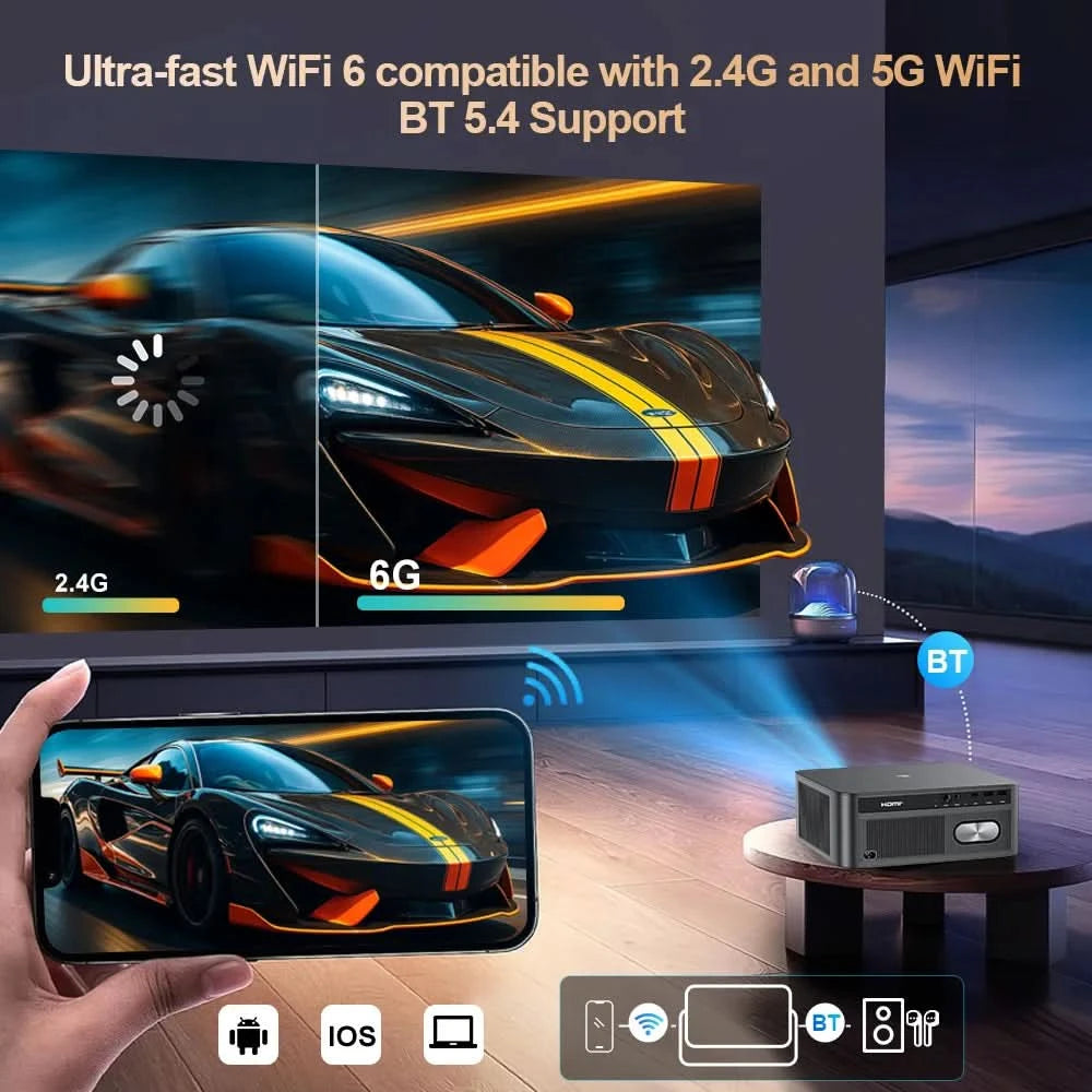 ThundeaL TD98Pro 1080P Full HD Projektor 4K Android WiFi Beamer Autofokus TD98 Pro 3D Smart Heimkino Video Outdoor Projektor