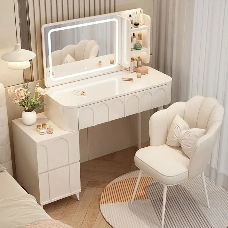 White Home Dressing Table Wood Cute Comfortable Luxury Dressing Table Minimalist Modern Muebles De Dormitorio Room Furnitures