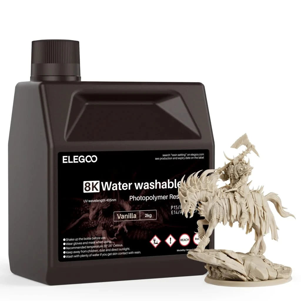 ELEGOO Water Washable 3D Druckerharz LCD UV-härtendes Harz 405nm Standard Photopolymerharz für LCD 3D-Druck 1000g 8 Farben