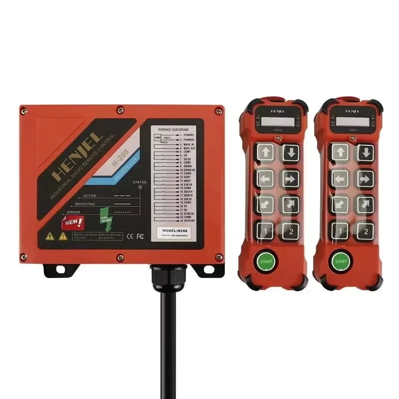 HENJEL H208 Kran Funksteuerung Doppelgeschwindigkeit Wasserdichter Schalter DC 12V 24V Wasserdichte und staubdichte Industriefernbedienung