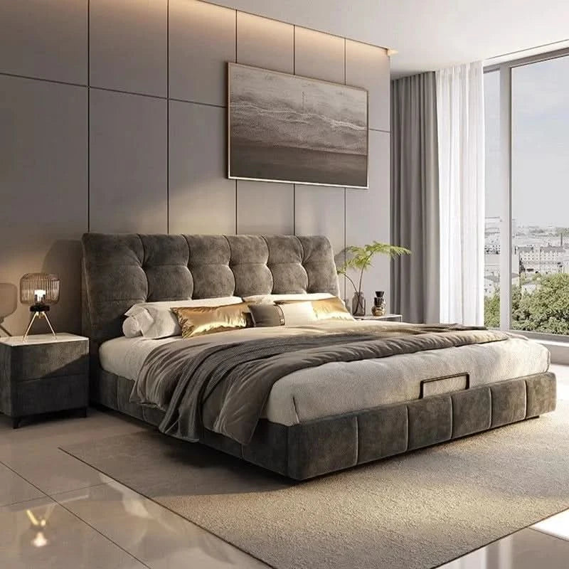 Bedsroom Fancy Beds Minimalist Modern Frame Luxury Beds Nightstands Unique Muebles Para El Hogar Home Furniture Accessories