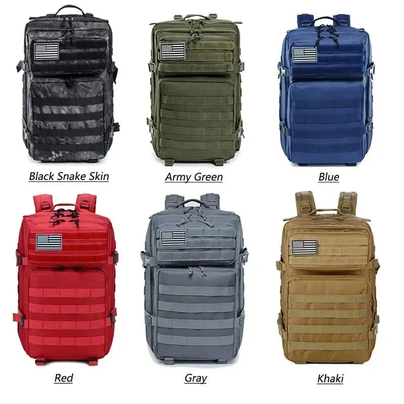 45L Taktischer Rucksack Große Kapazität Outdoor-Rucksack 3-Tages-Fitness-Wanderrucksack Wander- und Campingausrüstung Rucksäcke