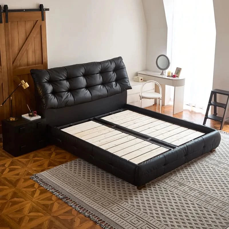 Reading Fashionable Beds Double Aesthetics Safenordic Aesthetics Bed Minimalist Comfortable Simple Wood Muebles Home Furniture