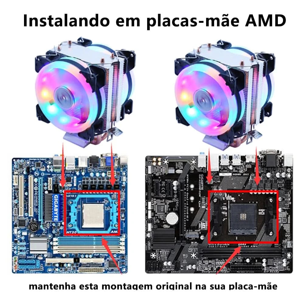 Wovibo CPU-Kühler, für Intel 775, 1150, 1151, 1155, 1200,1700, 2011, X79, X99, AM4, AM5 Radiator