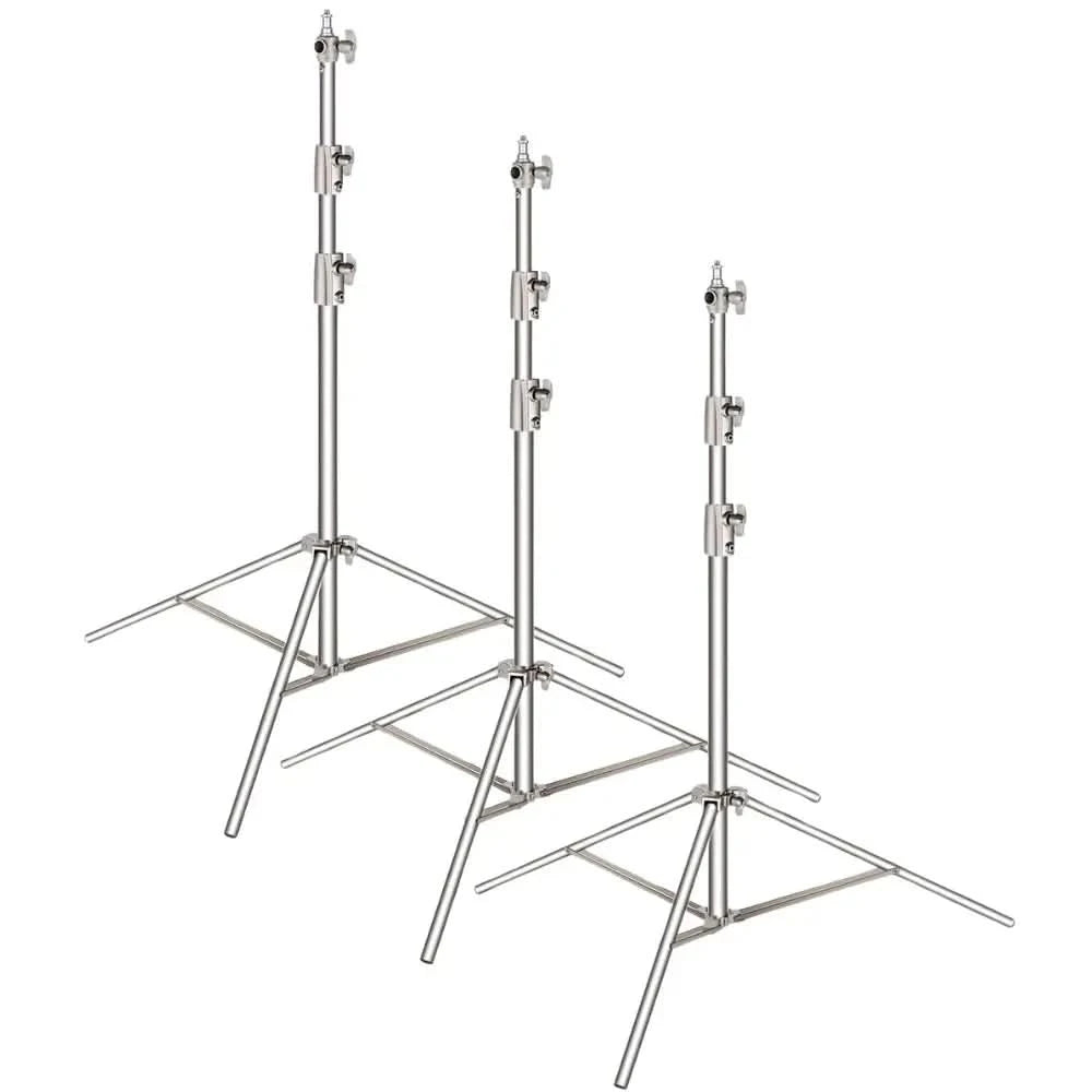 2/2.8M Edelstahl-Aluminiumlegierung Stativ Faltbares Leuchtenstativ Stativ Fotografie C-Stand für Spotlicht Softbox Fotostudio