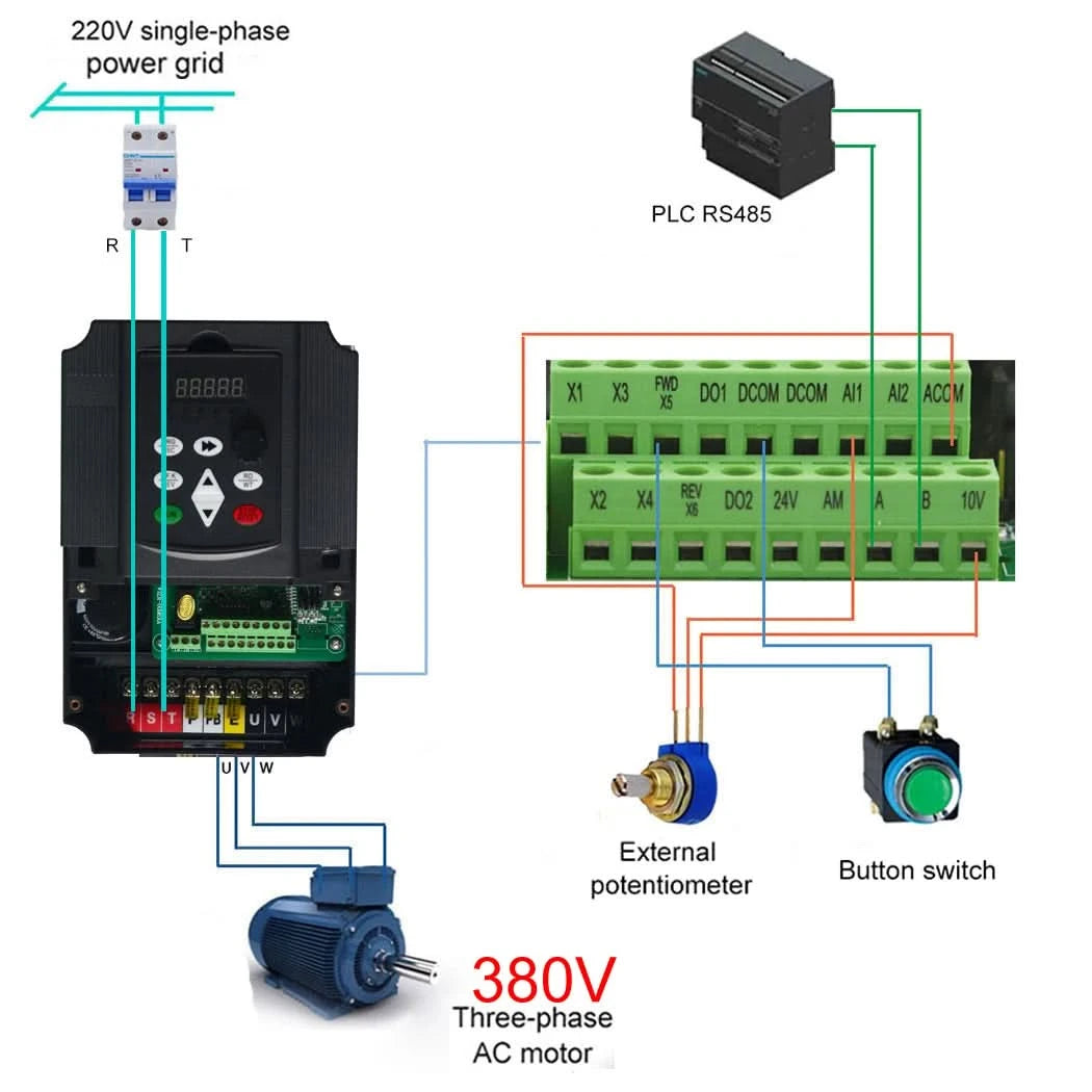 4KW-11KW 220V auf 3-phasigen 380V Frequenzumrichter Multifunktionaler VFD Frequenzumrichter, 400Hz Inverter