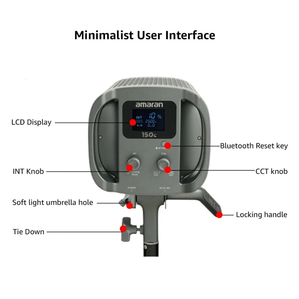 amaran 150c RGBWW LED-Videoleuchte Fotoleuchte 2500K-7500K für TikTok Live-Streaming Foto-Videoaufnahmen von Aputure