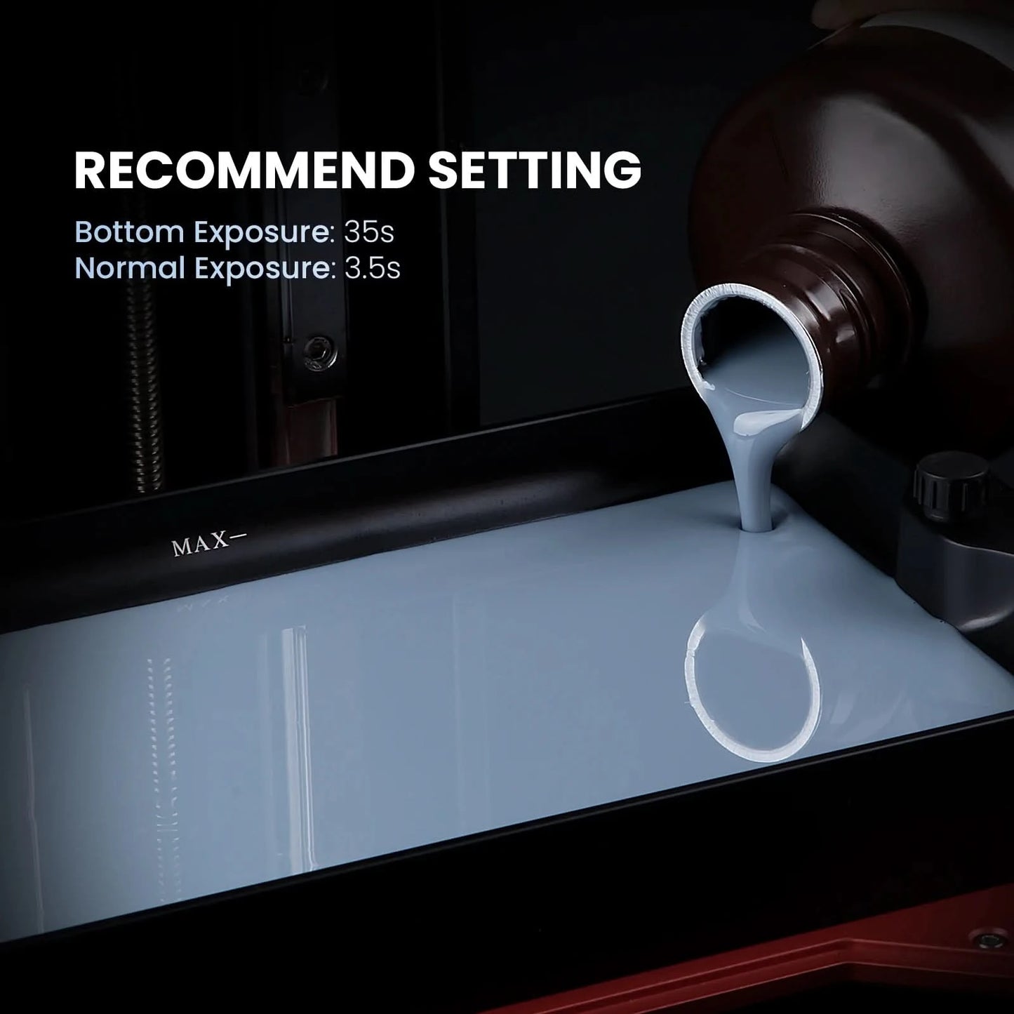 ELEGOO 3D Printer Resin LCD UV-Curing Resin 405nm Standard Photopolymer Resin for LCD 3D Printing 1000g Black Grey White Skin