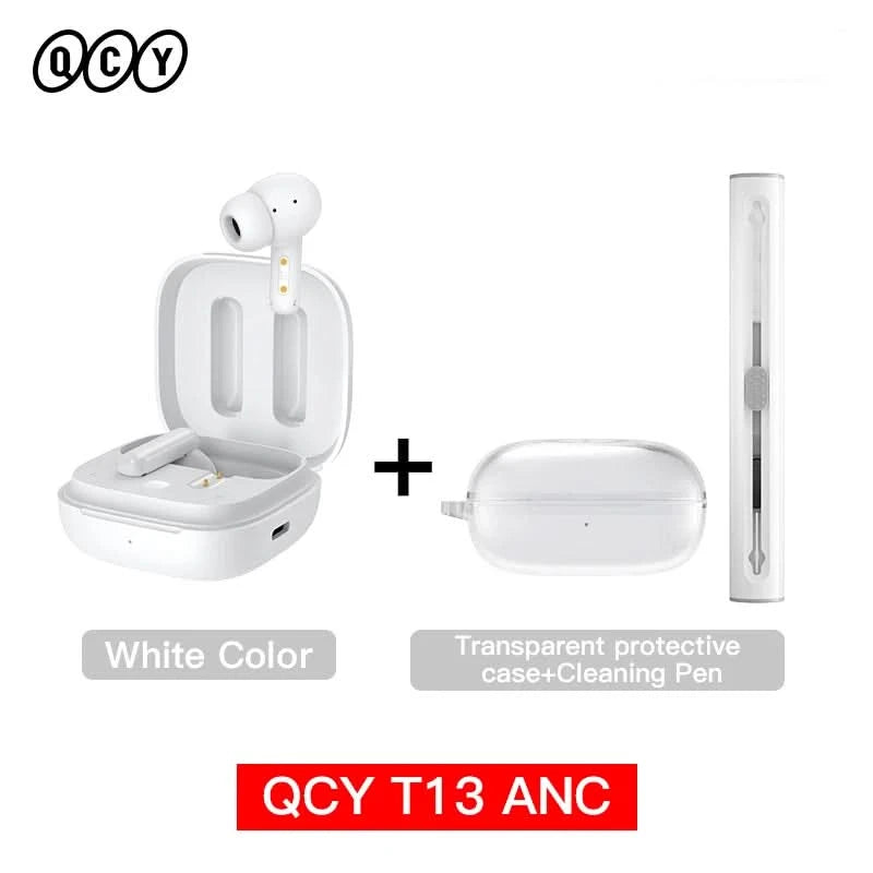QCY T13 ANC Wireless Earbuds Bluetooth 5.3 TWS ANC Geräuschunterdrückung Kopfhörer 4 Mikrofone ENC Headset In-Ear Freisprech-Ohrhörer