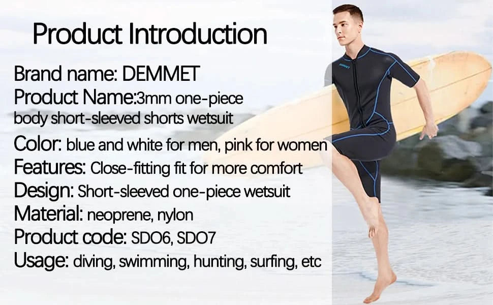 Taucher-Neoprenanzug 1,5-3 mm, einteilig, Neopren, Herren und Damen, Ganzkörper-Neoprenanzug, Sonnenschutz, warm, Badeanzug, Schwimmen, Surfen, Schnorcheln