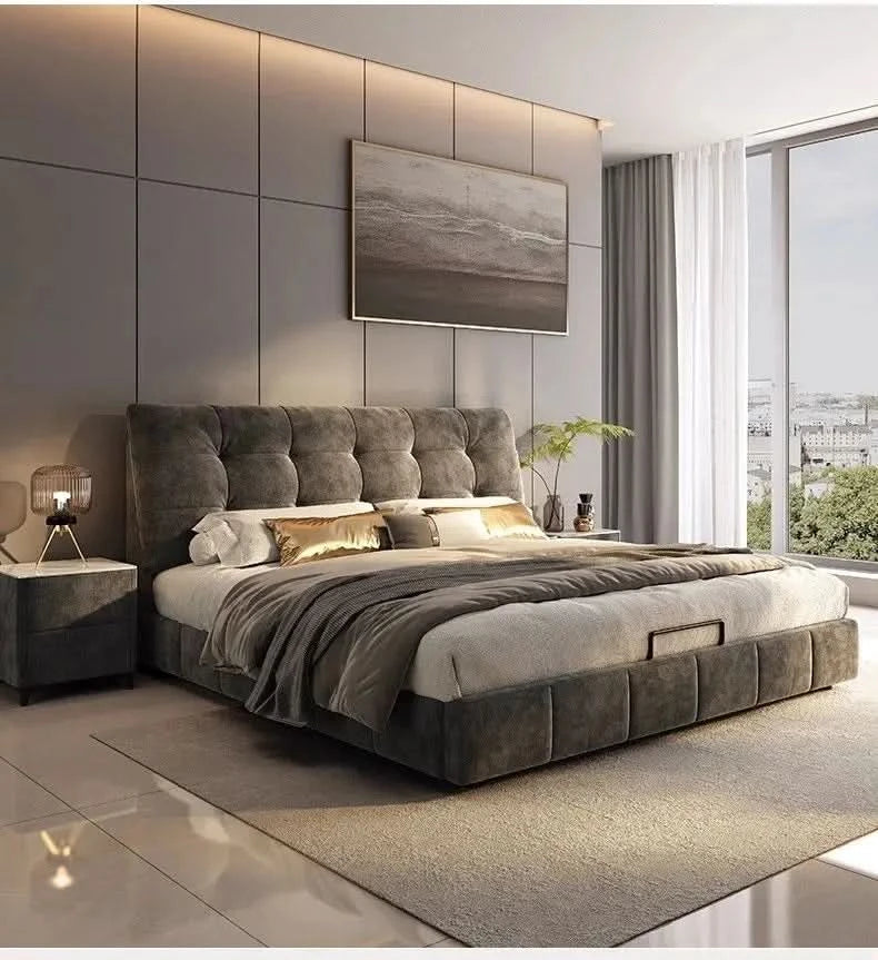 Bedsroom Fancy Beds Minimalist Modern Frame Luxury Beds Nightstands Unique Muebles Para El Hogar Home Furniture Accessories