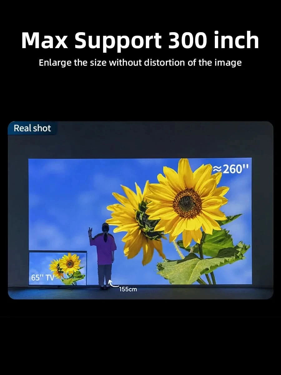 CAIWEI A10R Projektor 4K Android für Zuhause Full HD 1080P Autofokus Wifi 6 3500 ANSI Smart TV Tragbarer Beam-Projektor in Brasilien