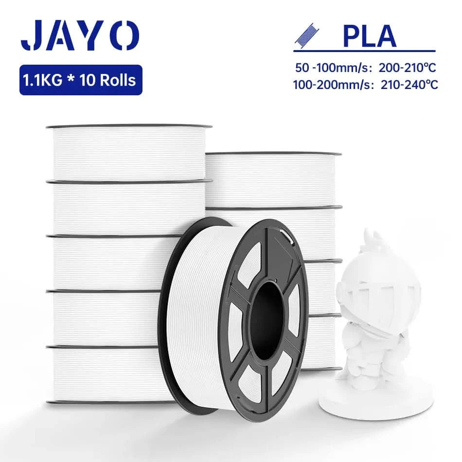 JAYO PLA / ABS / PETG / Silk / ASA / TPU / PLA+ Filament 10 Rollen 3D-Drucker-Filament 1.75MM 0.65/1/1.1KG sauber gewickeltes 3D-Filament