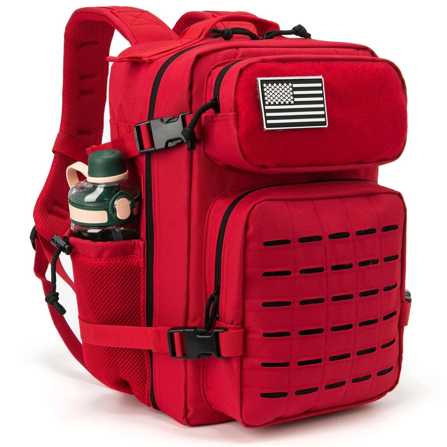 25L Taktischer Rucksack Outdoor Tasche Fitness Rucksack MOLLE Rucksack Damen/Herren Wander-Survival-Rucksack Herren Doppel-Getränkehalter