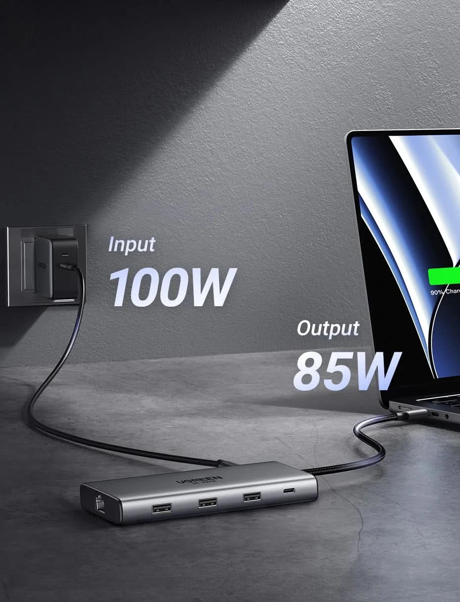 UGREEN Dual HDMI USB-C HUB 8K 4K HDMI Adapter 10-in-1 Splitter mit RJ45 USB3.0 PD 100W Dock für MacBook Pro Air Laptop USB HUB