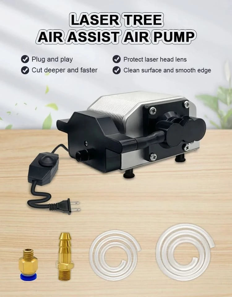 LASER TREE 10W TTL Air Assist Blue Laser Module, High Precision CNC Engraver for Wood/MDF/Black Acrylic Wood Tools