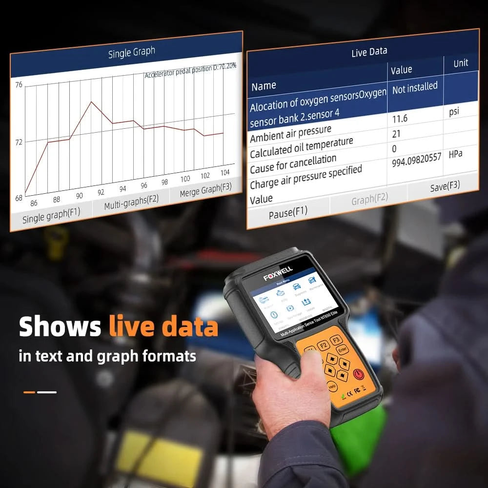 FOXWELL NT650 Elite Kabelloser OBD2 Automotive Scanner SAS A/F OIL EPB BRT TPS 26+ Reset Professionelles Auto Diagnosewerkzeug