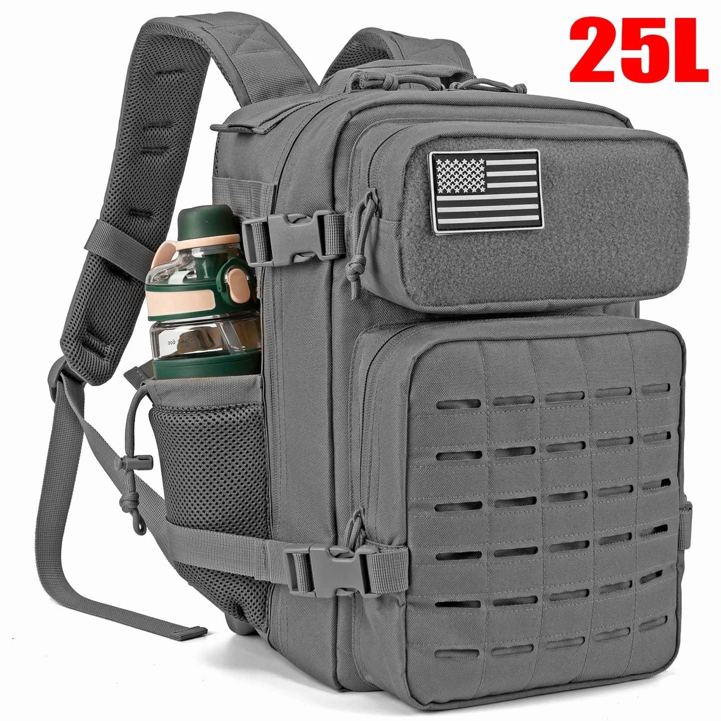 25L/45L Taktische Rucksäcke für Herren und Damen, Outdoor-Aktivitäten, kleine Schulrucksäcke mit Wasserflaschenhalter