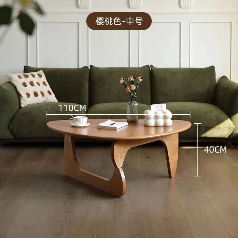 Modern simple creative round coffee table household small apartment living room tempered glass coffee table Internet celebrity