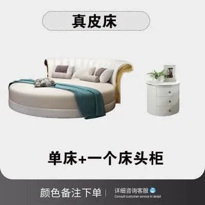 Bedroom Unique Beds Storage Cabinets Nordic Full Size Round Bed Frame Headboard Upholstery Muebles Para El Hogar Furnitures