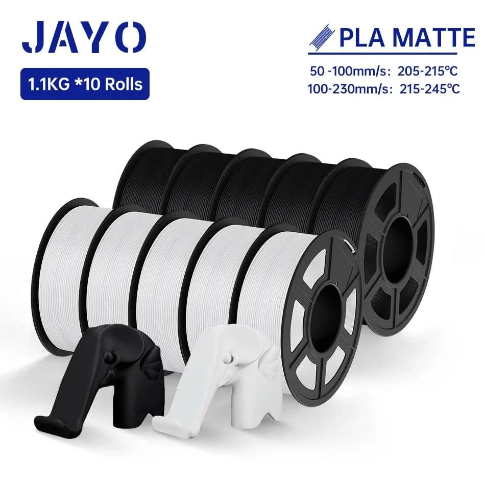 JAYO PLA / ABS / PETG / Silk / ASA / TPU / PLA+ Filament 10 Rollen 3D-Drucker-Filament 1.75MM 0.65/1/1.1KG sauber gewickeltes 3D-Filament