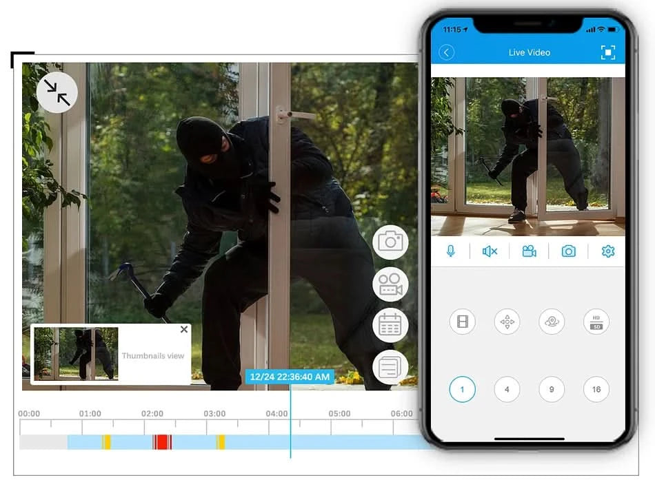 ASECAM Überwachungskamera-System 8MP 4K POE NVR Kit CCTV Audio Außen AI Farb-Nachtsicht Home Videoüberwachungskamera