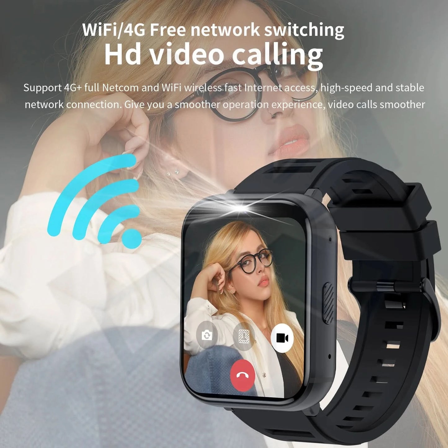 Q668 4G Smartwatch 2025 Uhren 1,99 Zoll Herren Geschenk mit SIM Wifi Android IOS Wasserdicht Outdoor GPS Smartwatch für Xiaomi