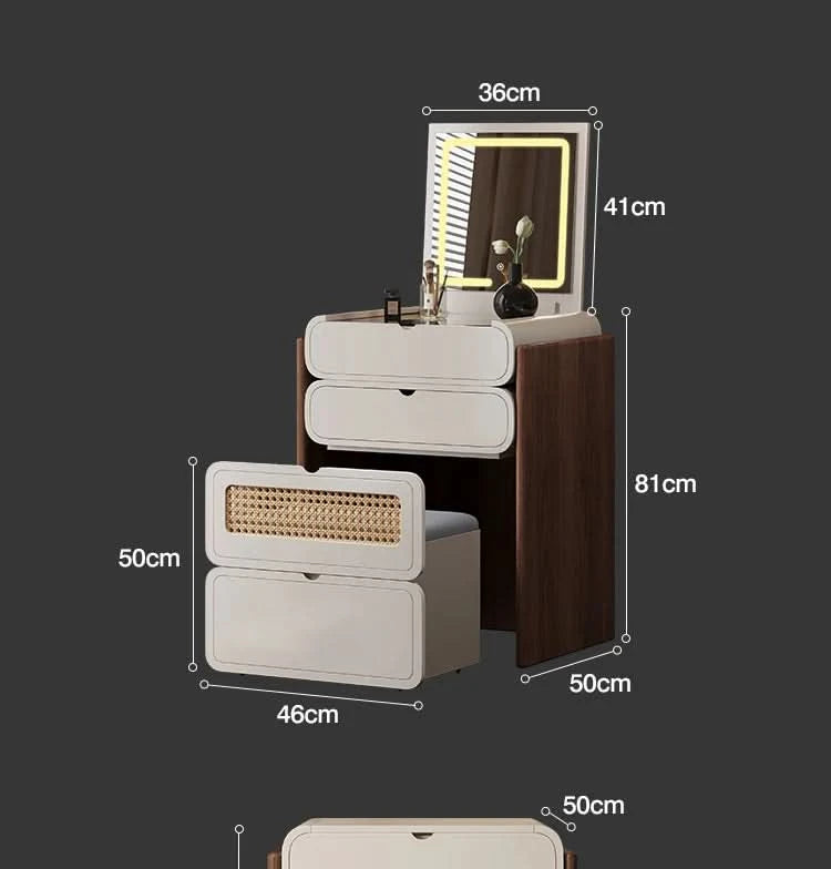 Dressing Table Bedroom Minimalist Design New Mini Bedside Table Storage Elegant Stylish Coiffeuse Maquillage Meuble Furniture