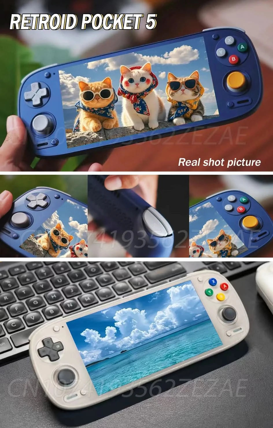 Retroid Pocket 5 Handheld Game Console SD865 8+128G  Android13 5.5 Inch 1080P OLED Touch Screen WIFI6 BT5.1 PSP PS2 Game RP5
