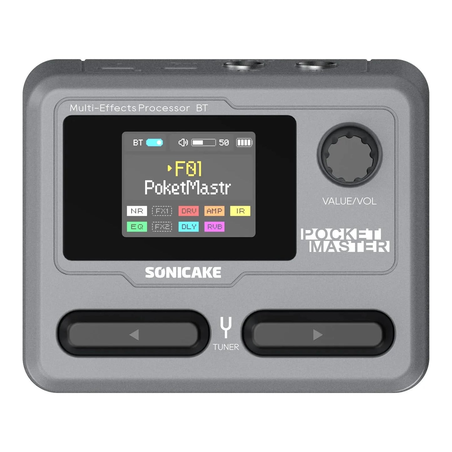 SONICAKE Pocket Master Brasil English Version Guitar Bass Amp 100+ Multi-Effects Pedal APP Control Built-in battery
