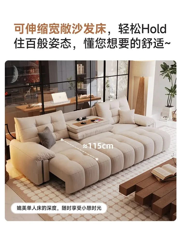 Multifunctional Lounge Electric Sofa Modern Fashion Retractable Sofa Bed Luxury Modern Full Size Frame Furniture Living Room