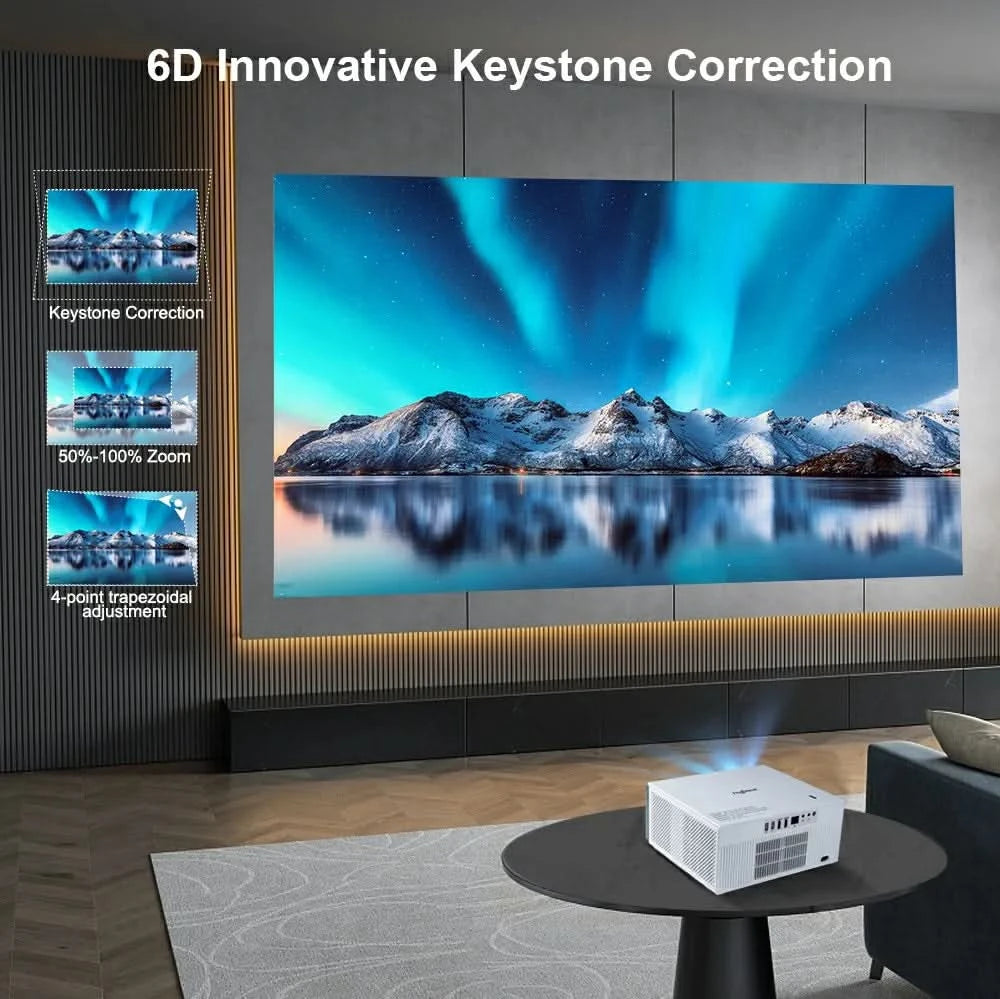 ThundeaL TDA7W Full HD 1080P Projektor Android WiFi 32G Beamer 4K Video TDA7 Sprachsteuerung 3D Smart TV Heimkino-Beamer