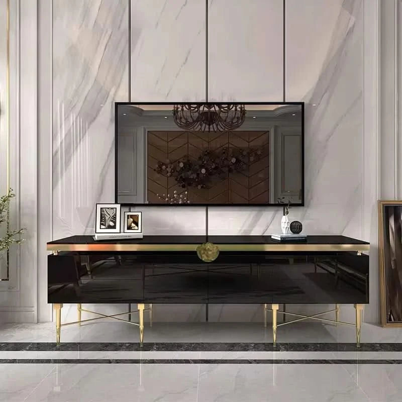 TV Table Small Sitting Room Ground Ark Of Stainless Steel Wooden Furniture Of The Lacquer That Bake