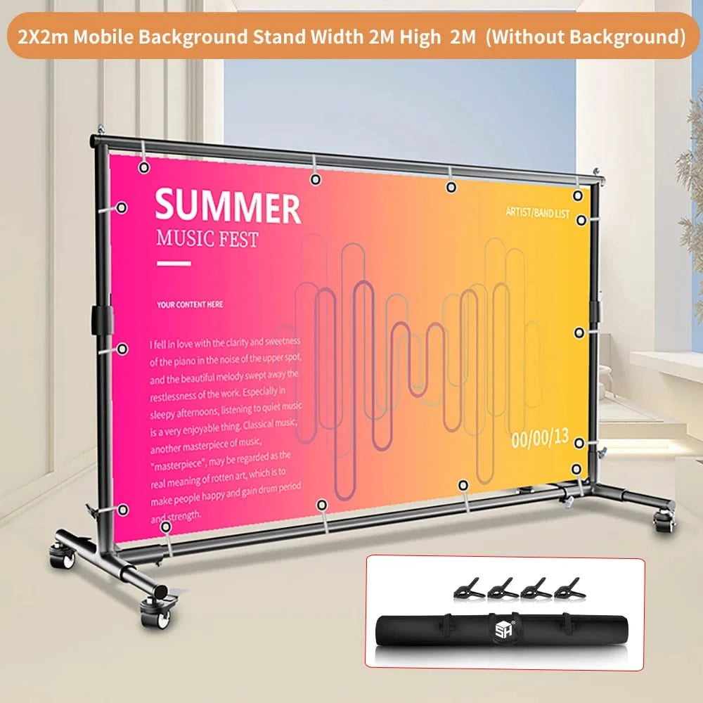SH Double-Crossbar Backdrop Background Stand Frame Support System For Photography Photo Studio Video Muslin Green Screen