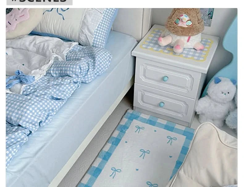 Bedroom Carpet Bedside Floor Mat Cute Soft Plush Room Decor Long Rug Comfortable Shaggy Korean Carpets Home Decoration 침실 카펫