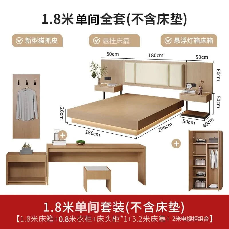 Factory Supply Hotel 5 Star Comfortable Modern Star Custom Hotel Bedroom Furniture Luxury king Size Hotel Bedroom Set