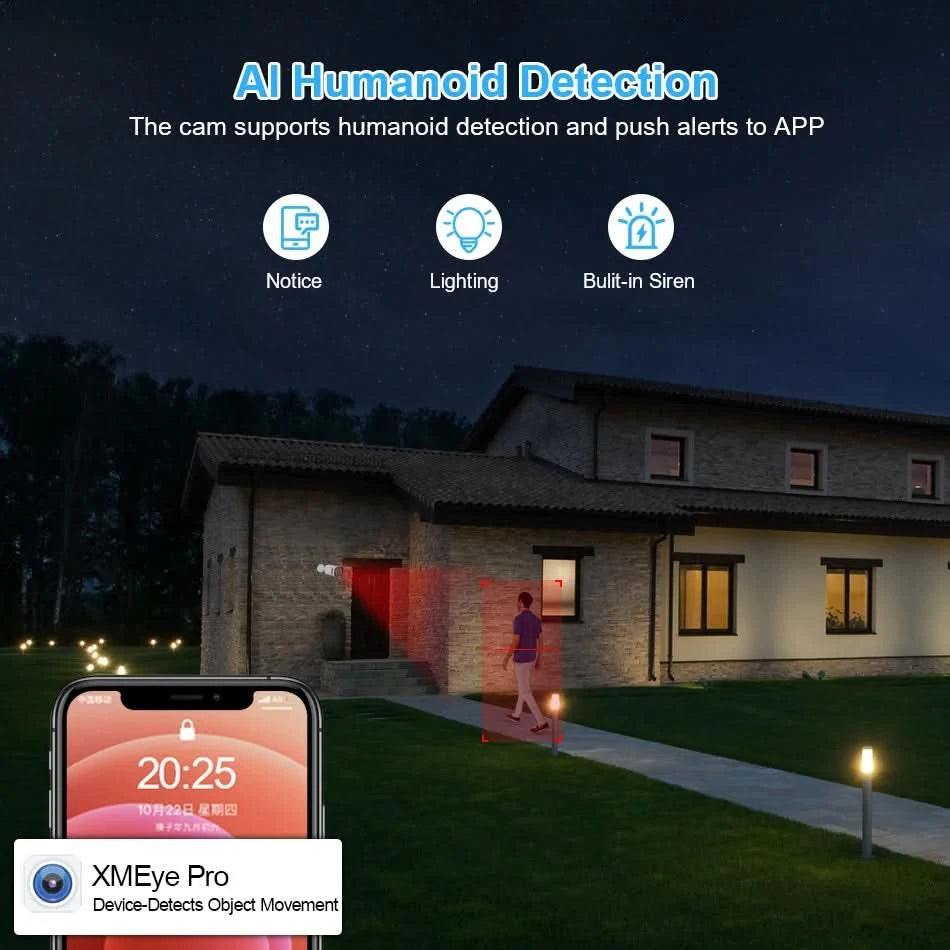 Smar Security Camera System 4CH 5M-N HD DVR Kit CCTV 4PCS 5MP AHD Camera Outdoor Home Security System Video Surveillance Set