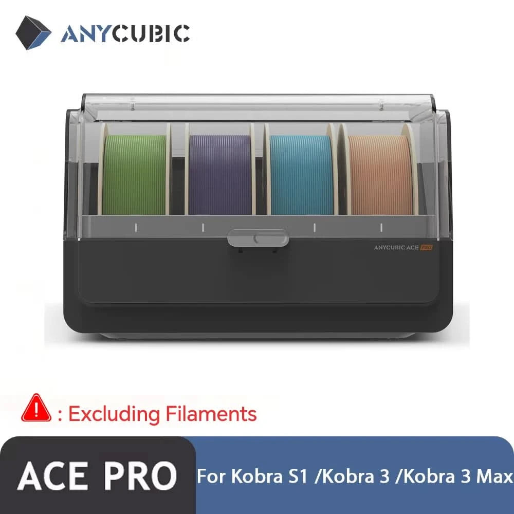 Anycubic ACE Pro For Kobra S1/Kobra 3/Kobra 3 MAX Filament Box Auto Drying Filament Back Up Support 4 Color Printing